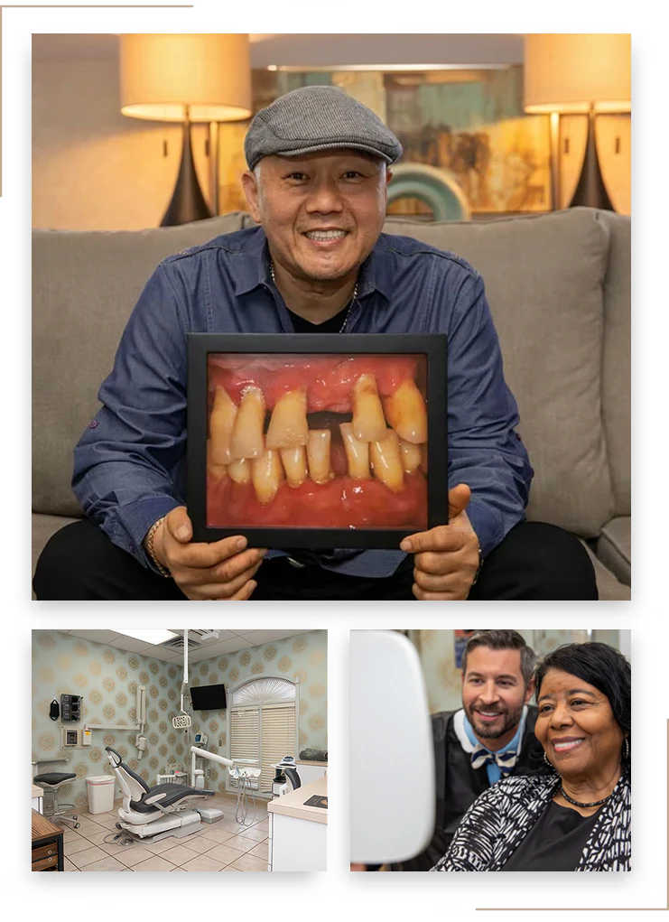 Collage of real Southern Dental Implant patients