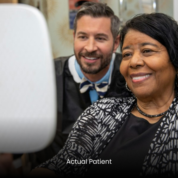Photo of actual patient with Dr. Collier