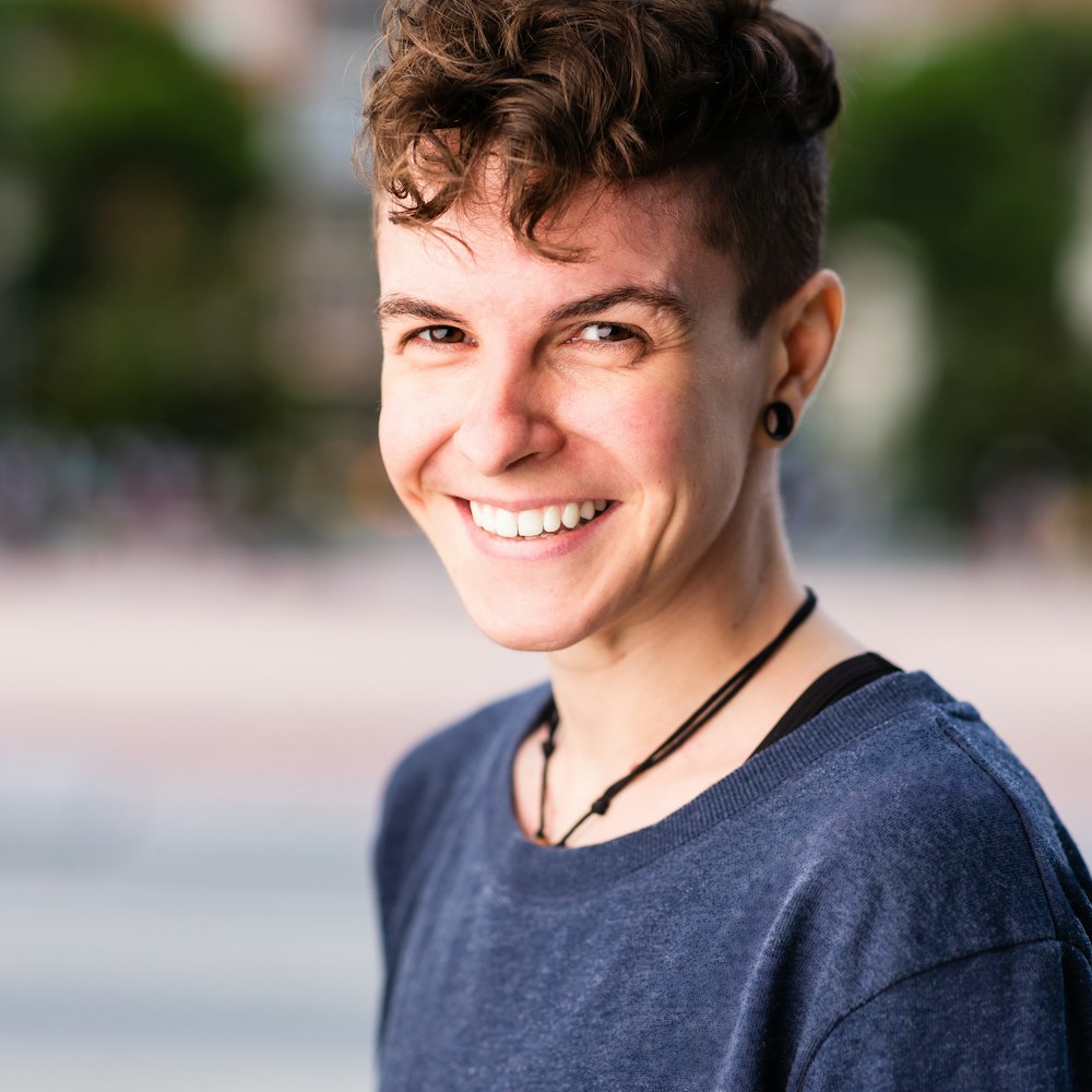 Portrait of a non-binary person