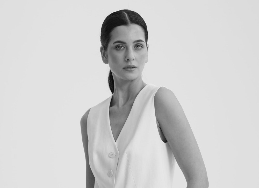Woman modeling with facelift