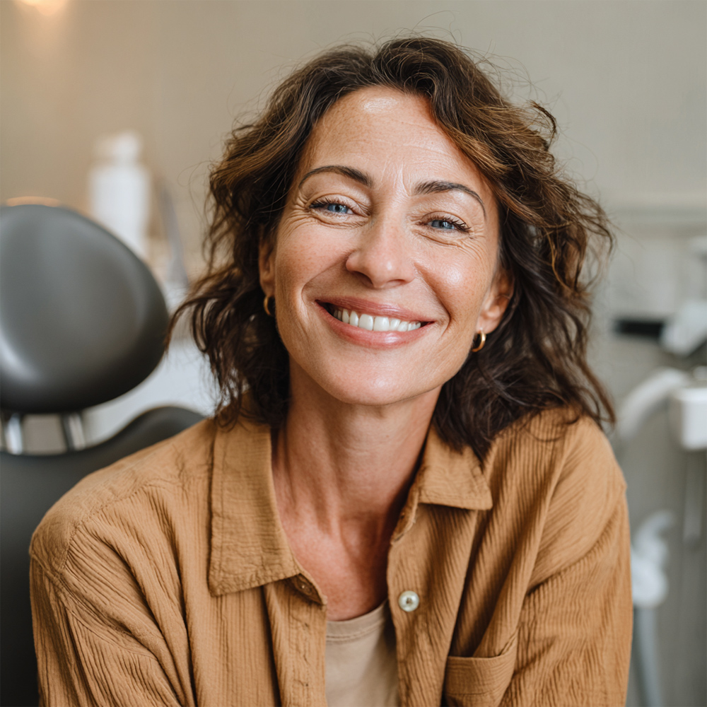 Smiling man with veneers