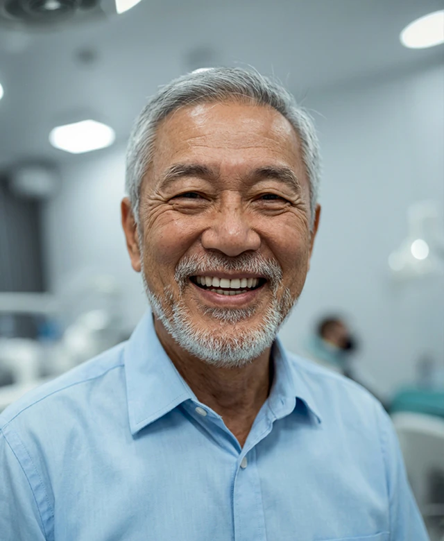 Older man smiling