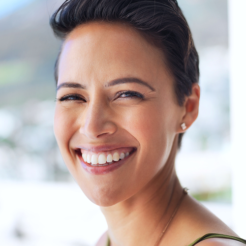 woman smiling