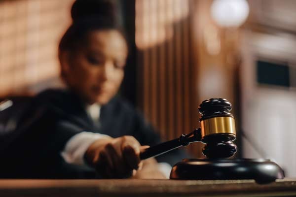 Judge with gavel