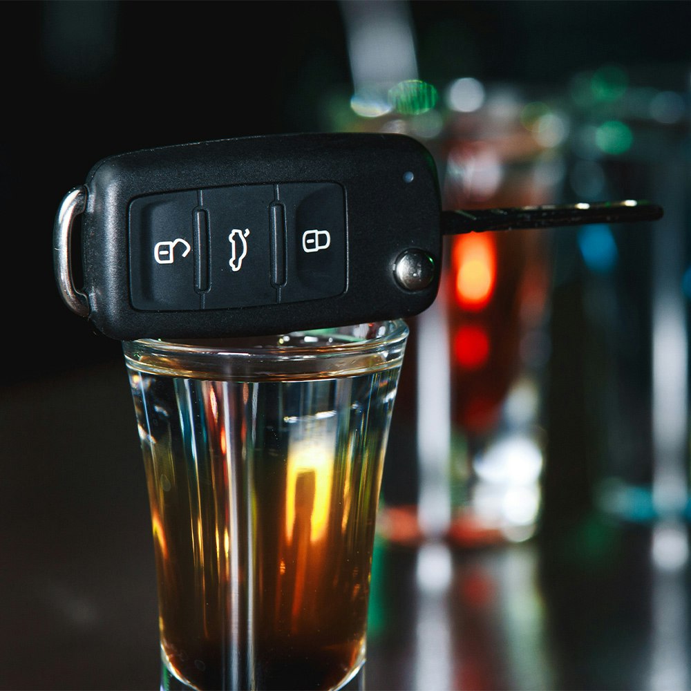 Car keys and alcohol