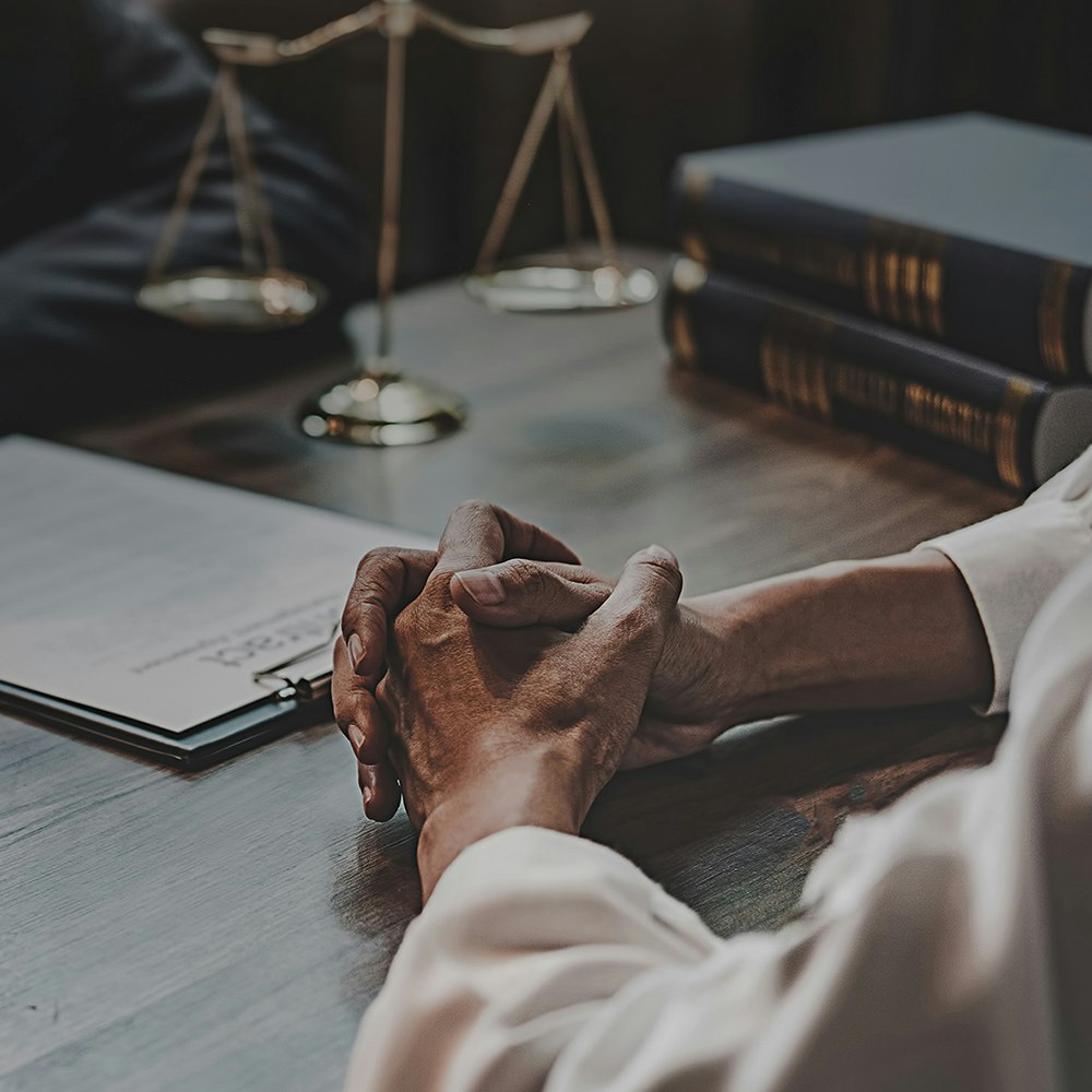 Judge holding a gavel