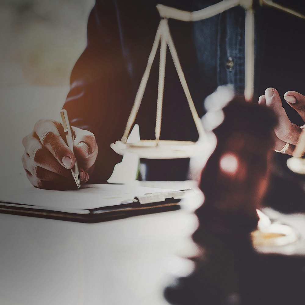 Businessman signing petition for nondisclosure documents