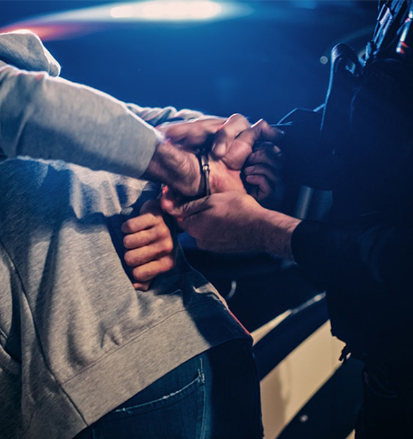 man getting handcuffed