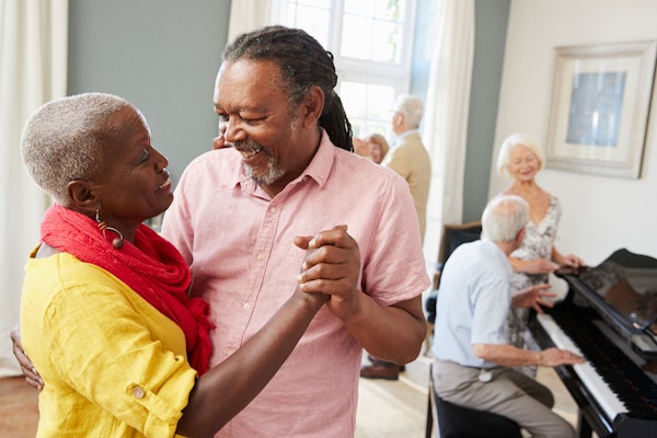 Mature couple dancing