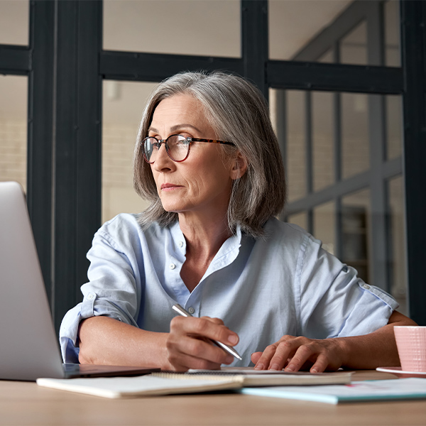 Woman doing paperwork