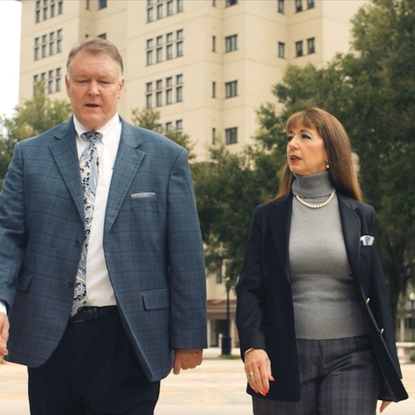 Debra J. Sutton and Matthew J. Kovschak walking and talking