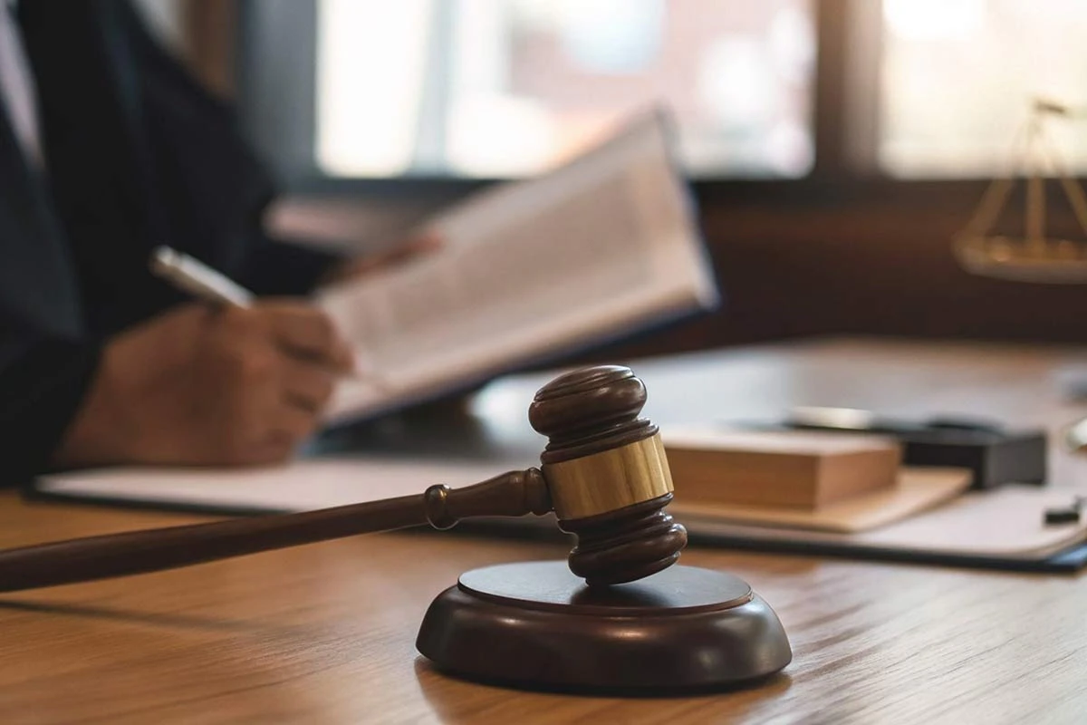 Gavel on a desk