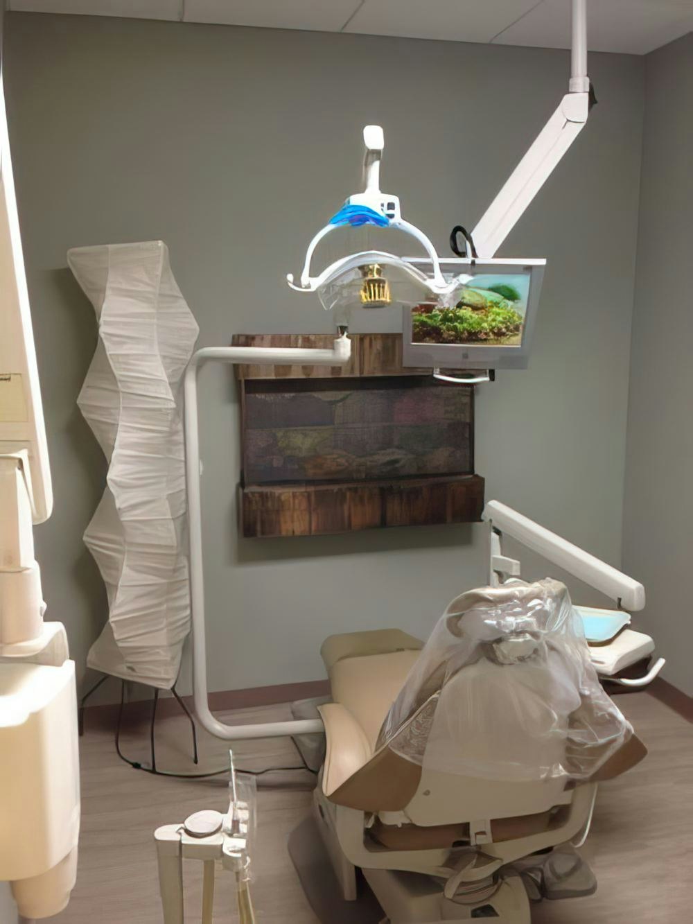 Back of dental chair and materials