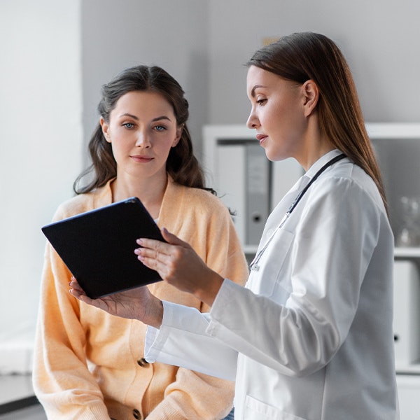 doctor and patient talking