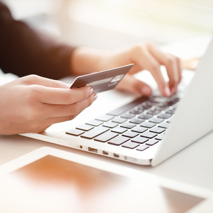 a man making an online payment