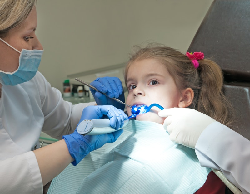 child receiving dental care