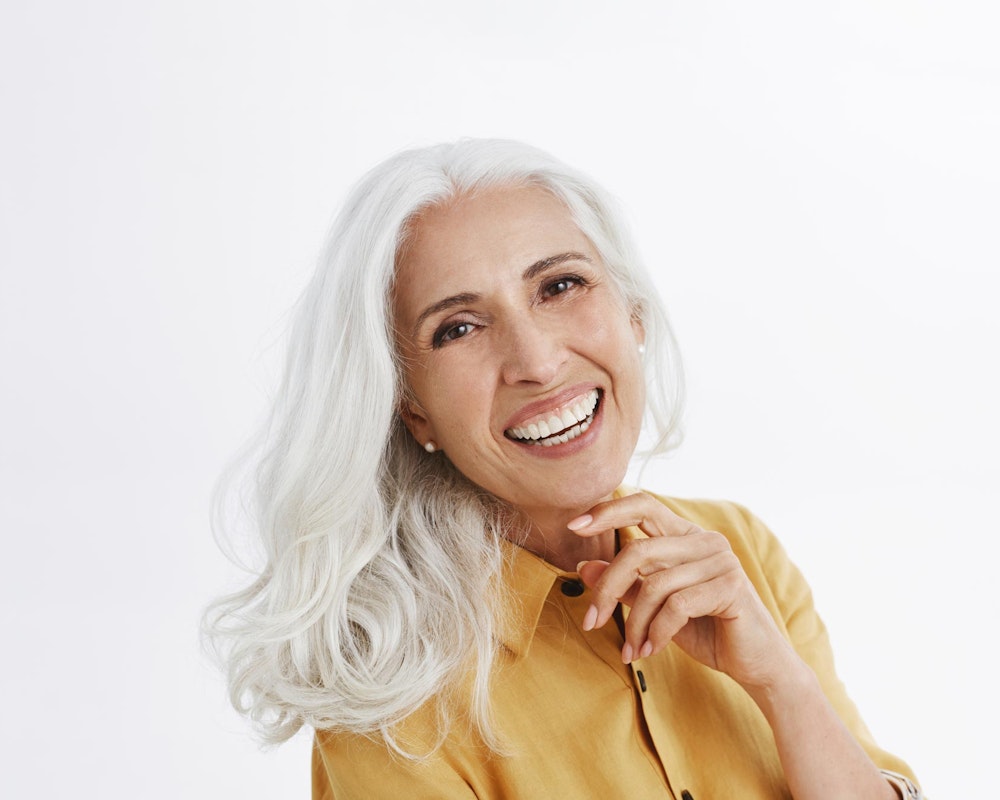 mature woman smiling
