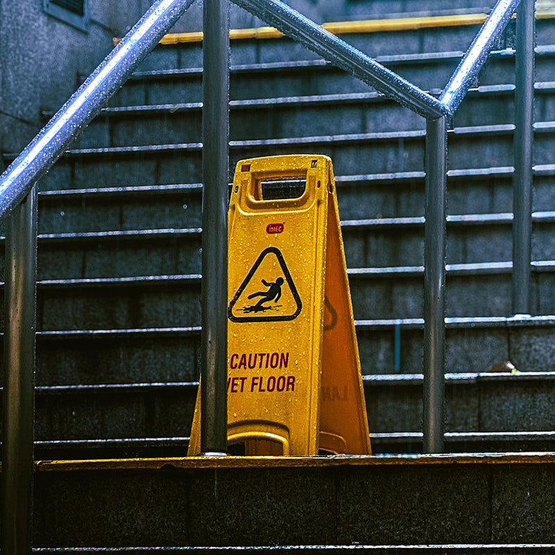 wet stairs