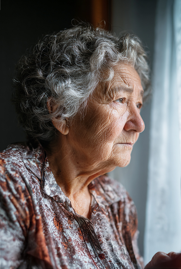 concerned older woman