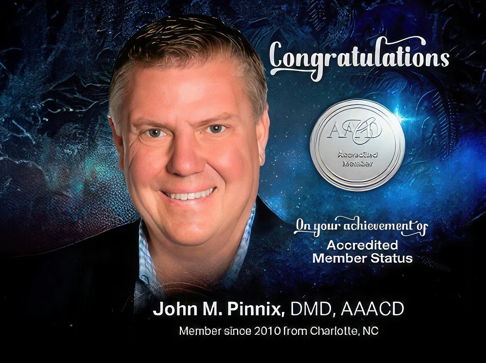 Dr. Pinnix and his AACD accreditation