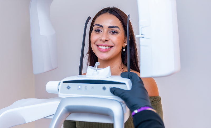 woman having ct scan