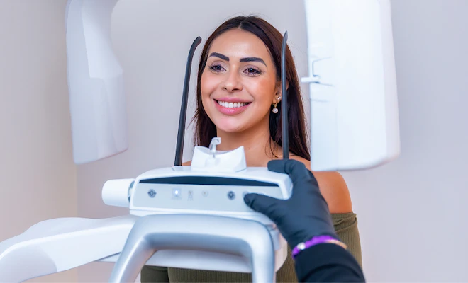 woman having ct scan