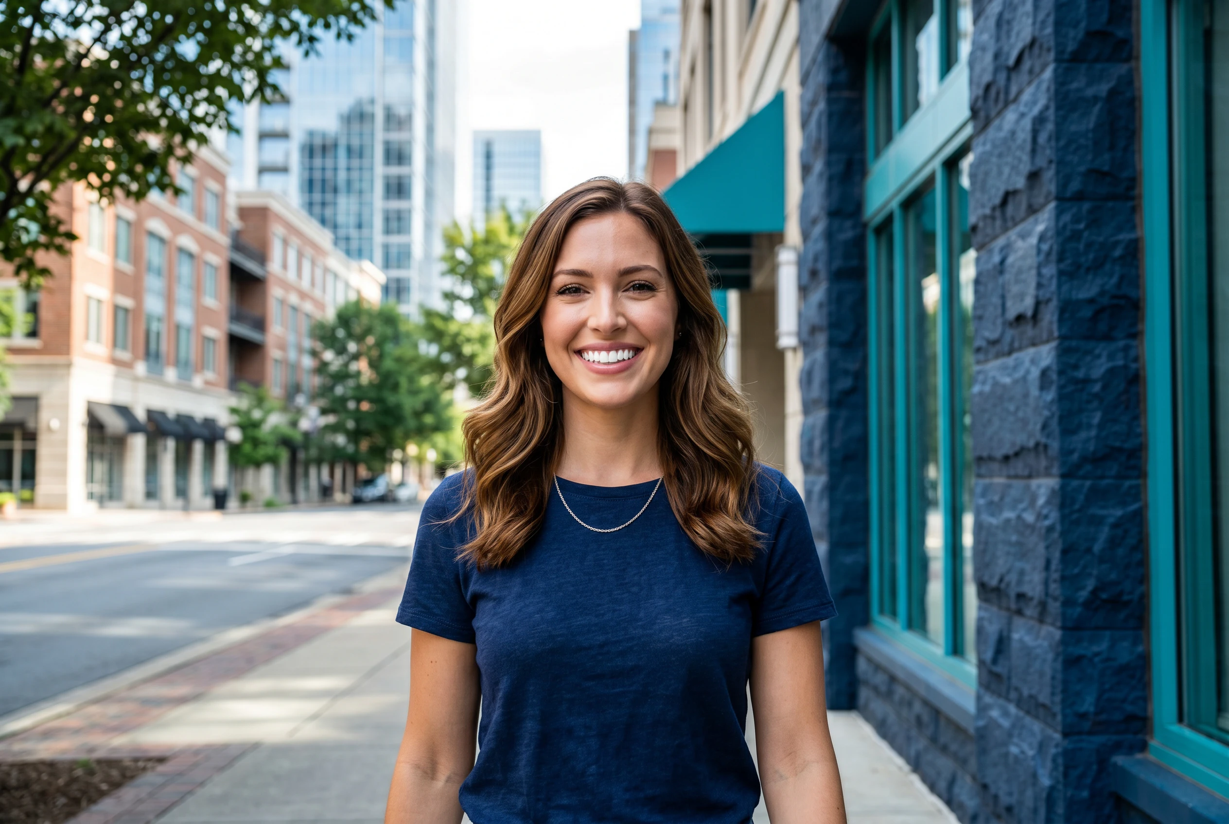 woman smiling