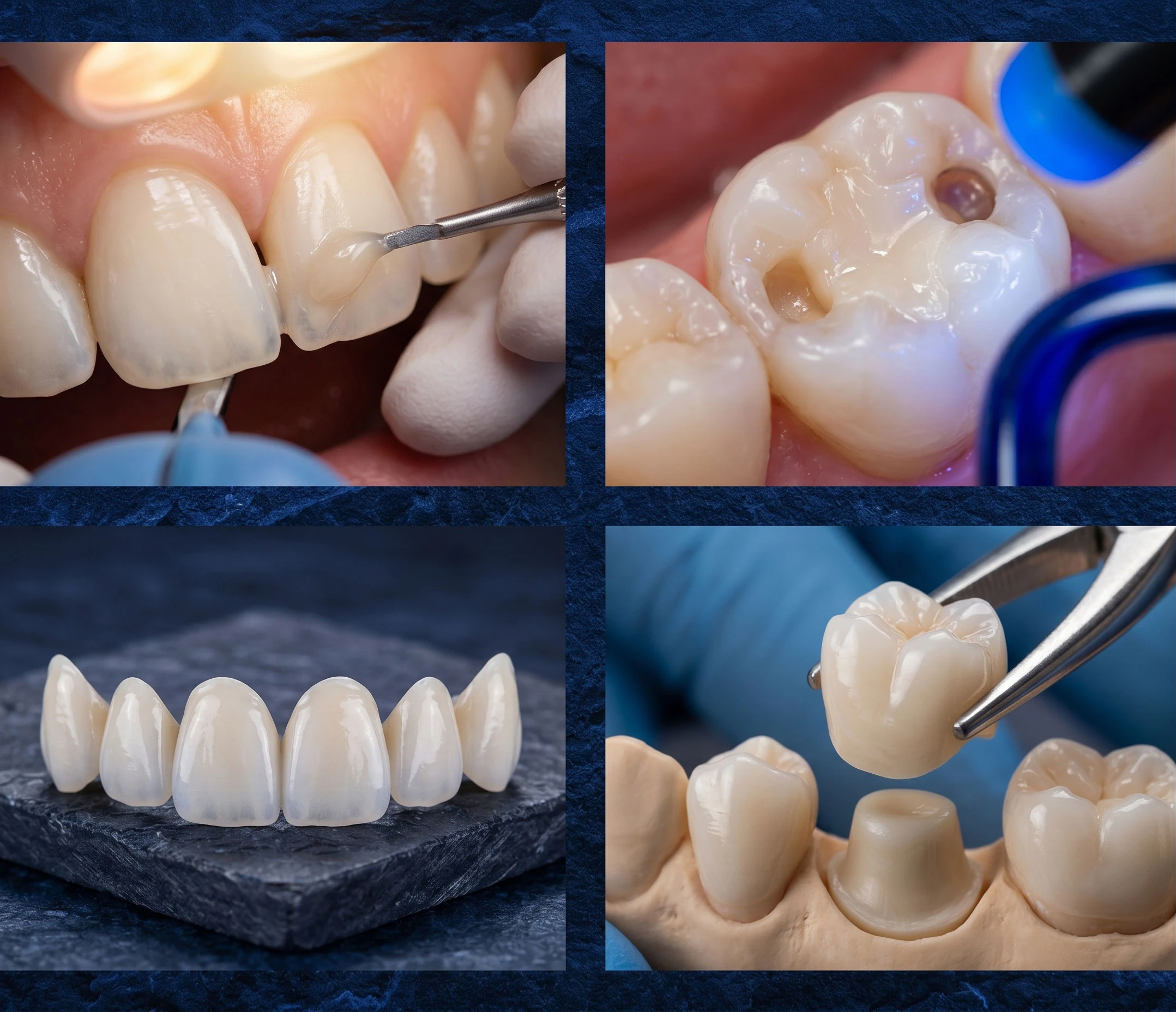 Teeth receiving different procedures