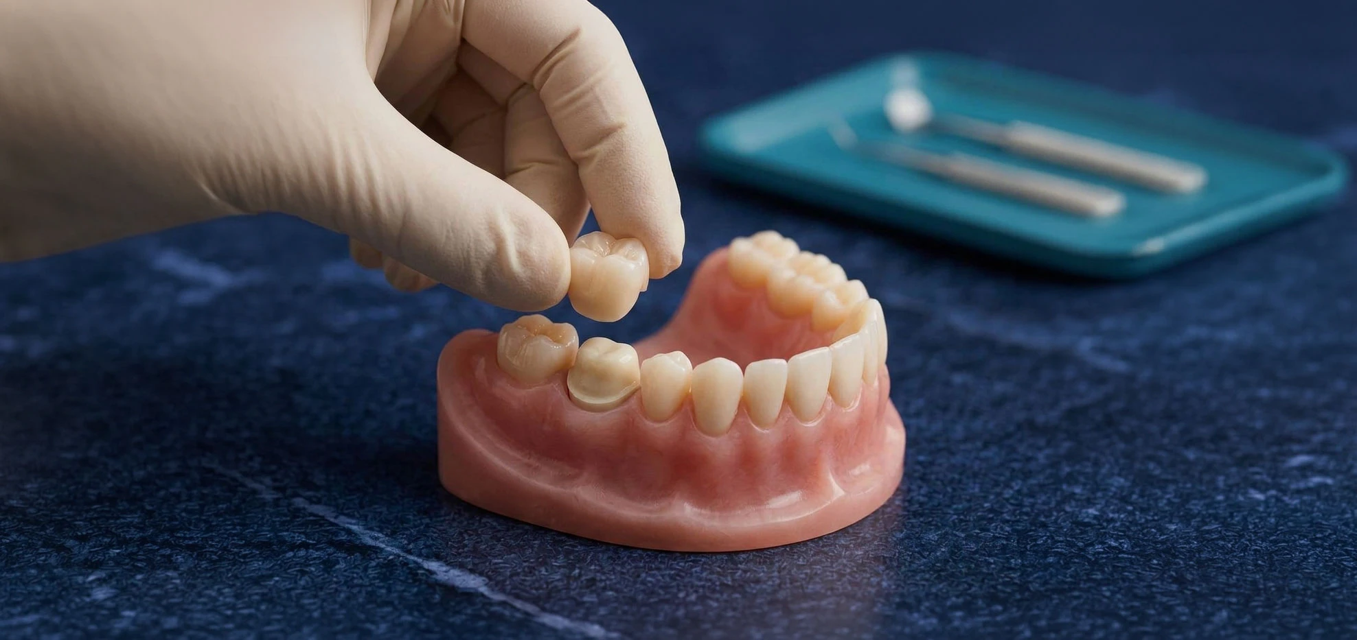 dental model and dental crown