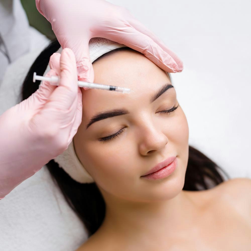 Woman receiving Botox injection