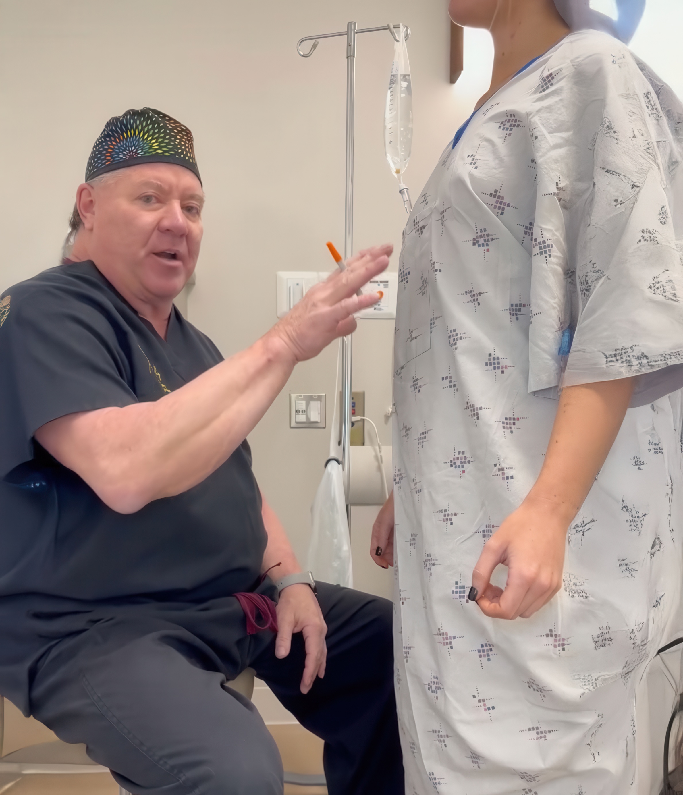 Dr. James Murphy with a breast surgery patient — Murphy Plastic Surgery Reno