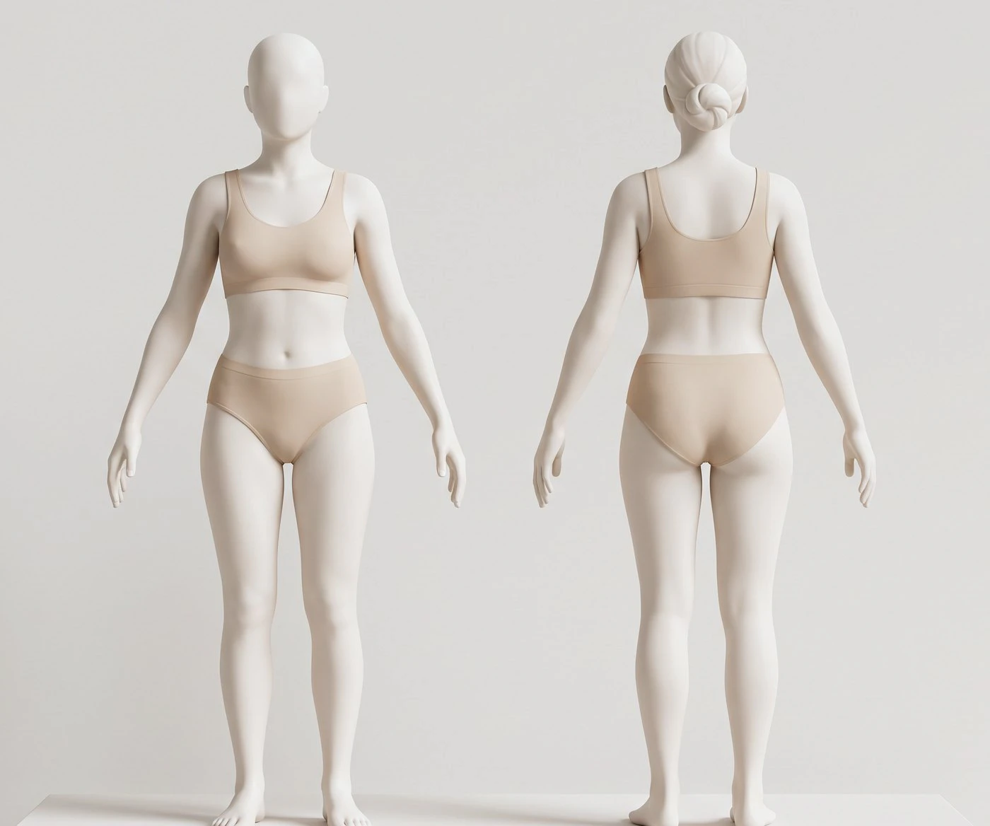 Front and back views of a body figure illustrating common liposuction treatment areas, including the stomach, waist, arms, thighs, buttocks, and hips