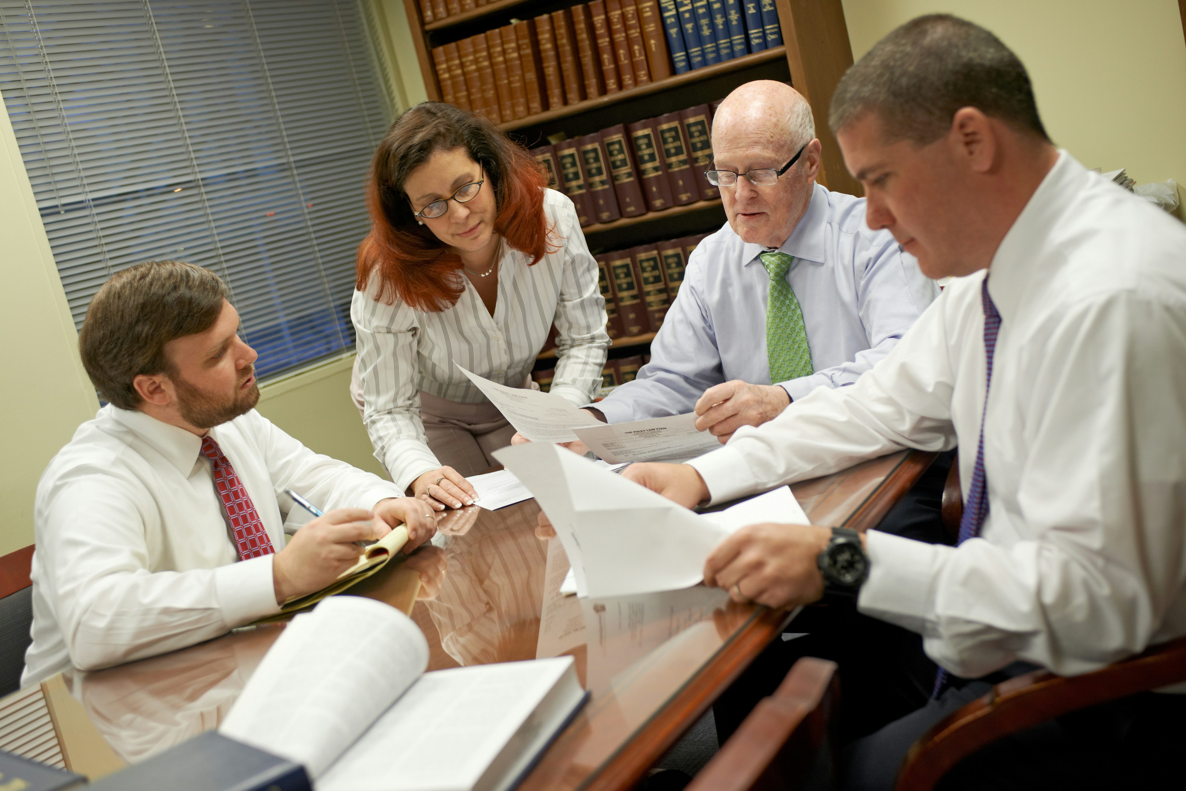 Attorneys around table