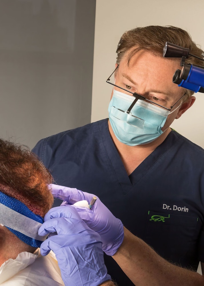 Dr. Dorin and patient