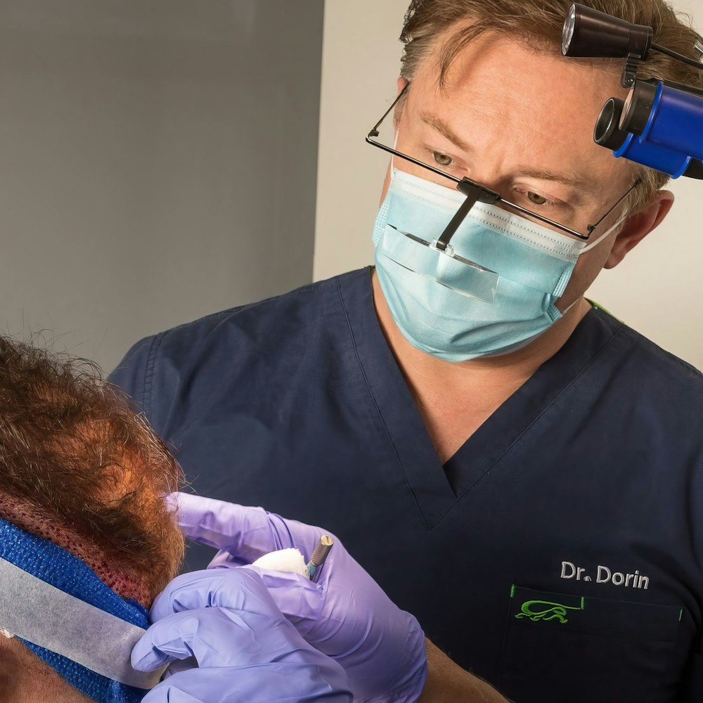 Dr. Dorin and patient