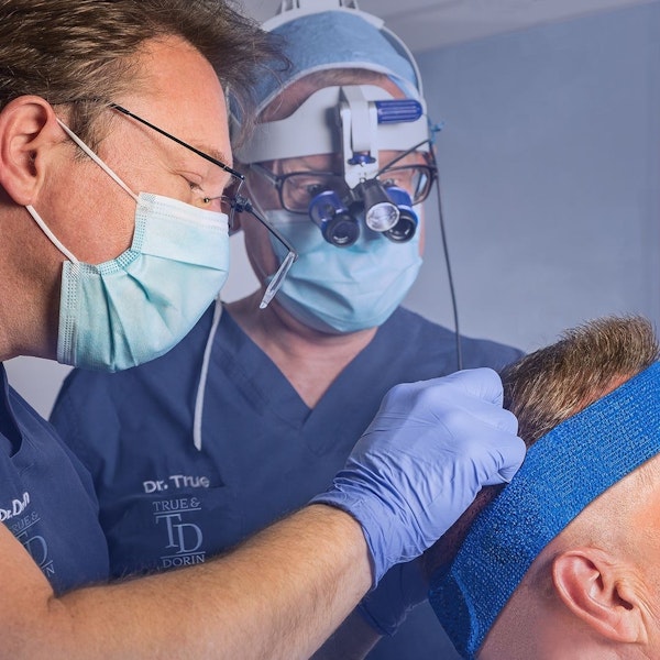 Dr. Dorin updating previous hair transplant