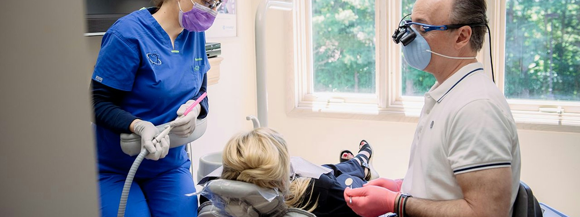 patient receiving dental treatment