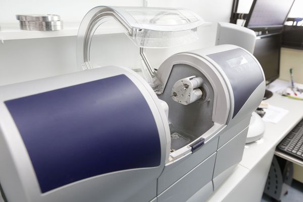 Photo of a CEREC milling unit