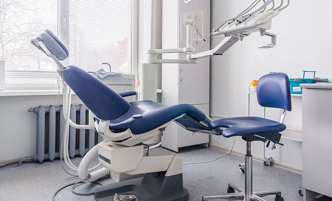 Dental exam room at NUVA Smile