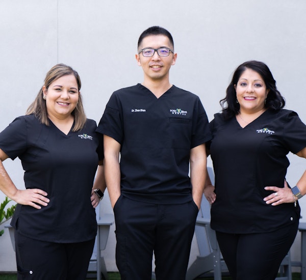 Doctor Shen root canal specialist and staff