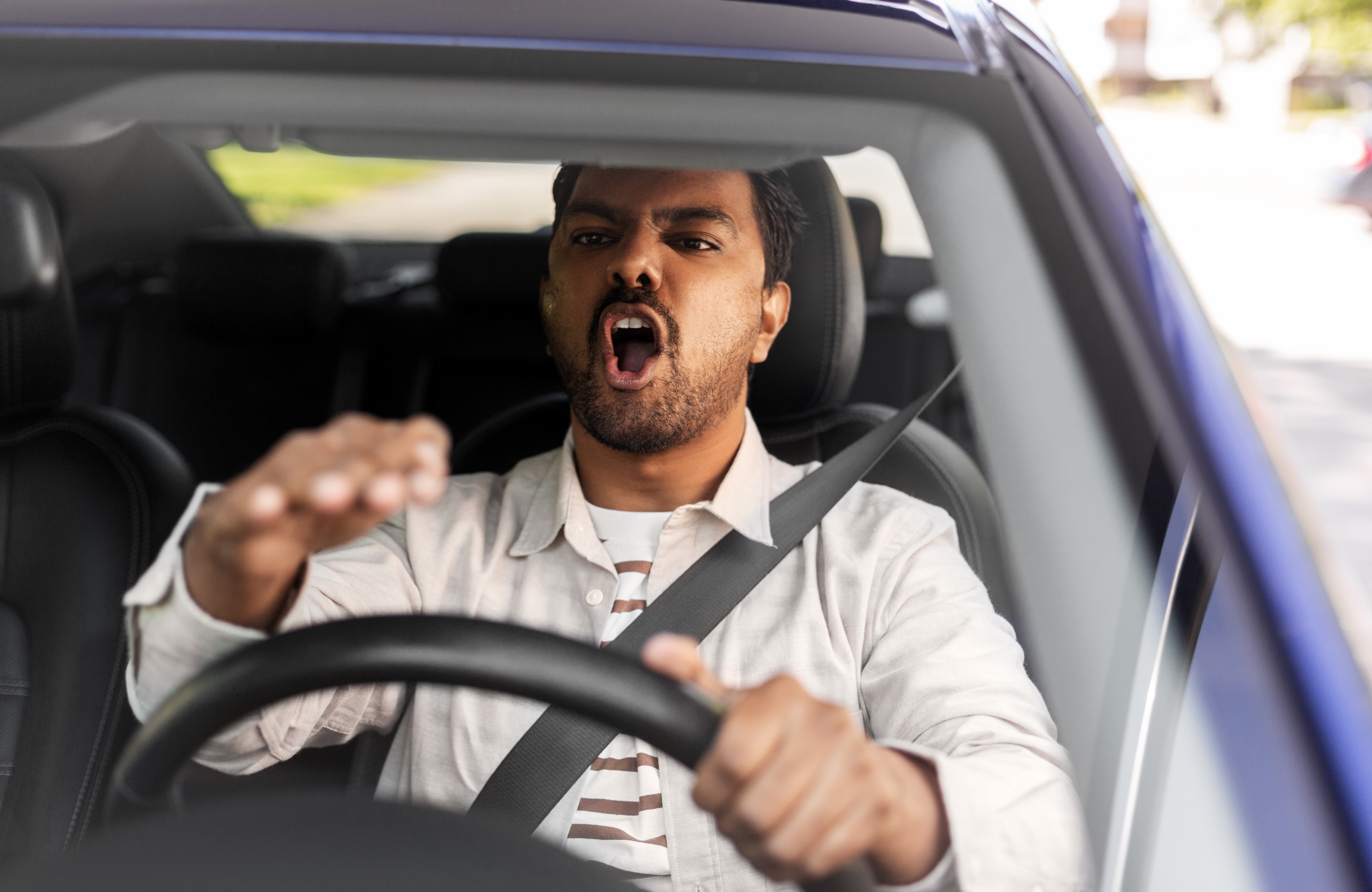 man with road rage