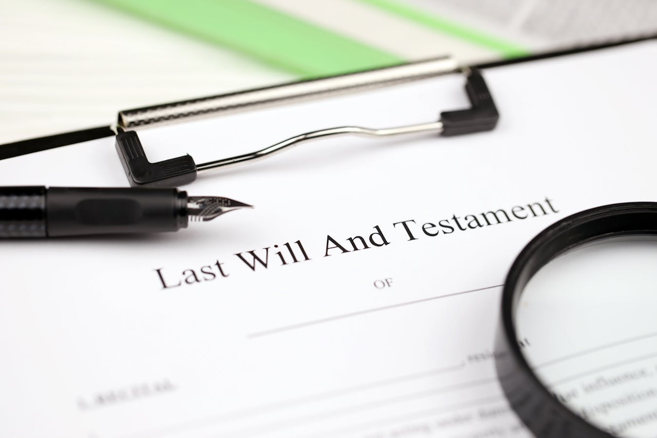 Last Will & Testament paperwork