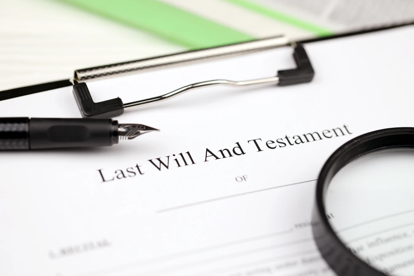 Last Will & Testament paperwork