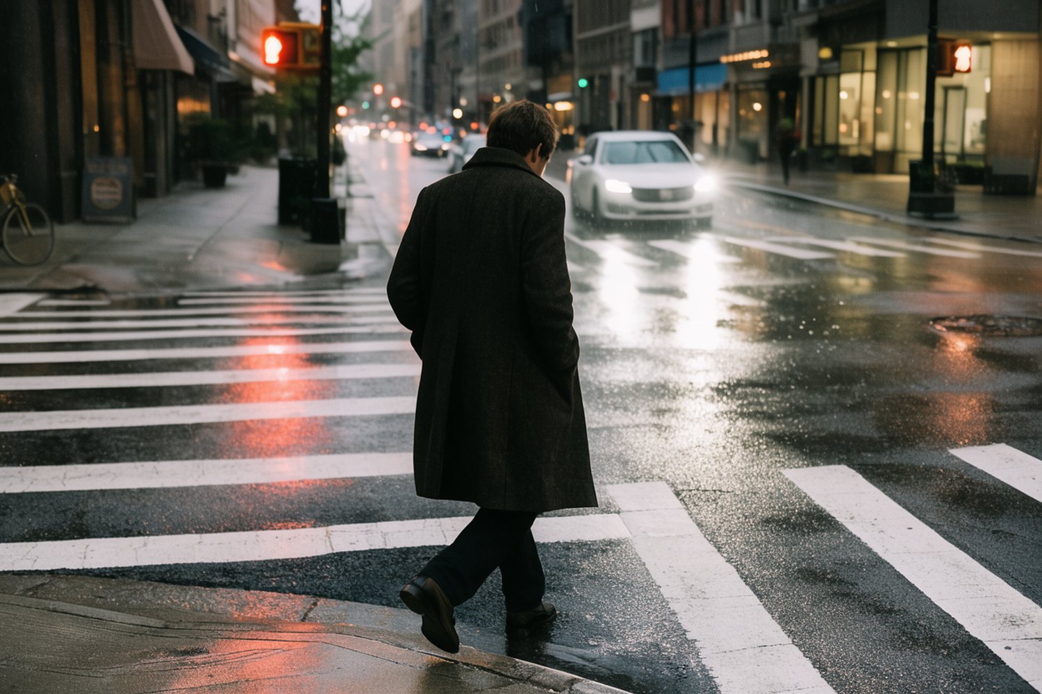 Pedestrian in crosswalk