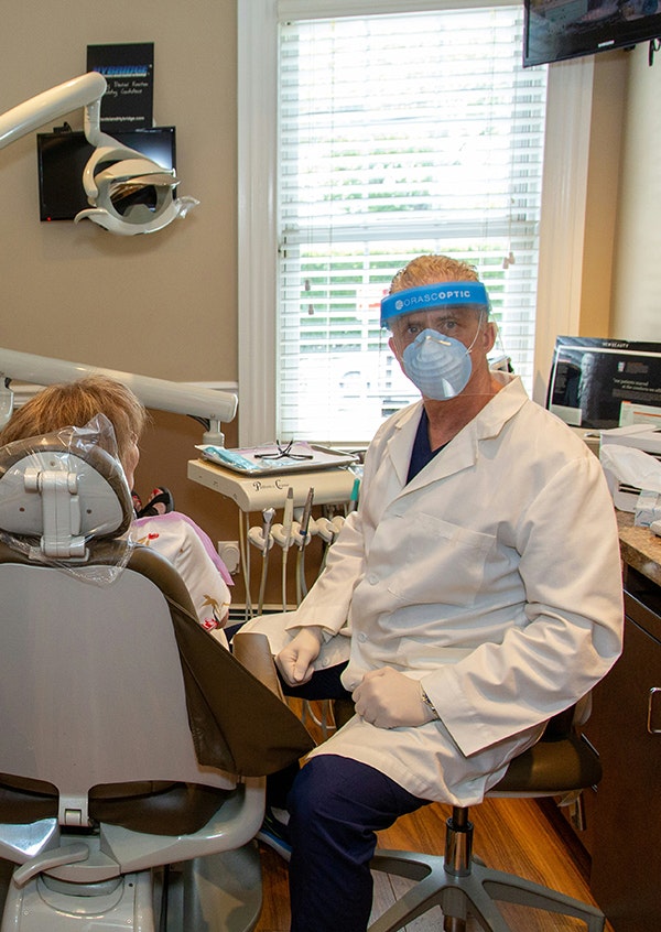 Dr. Mormino in an exam room