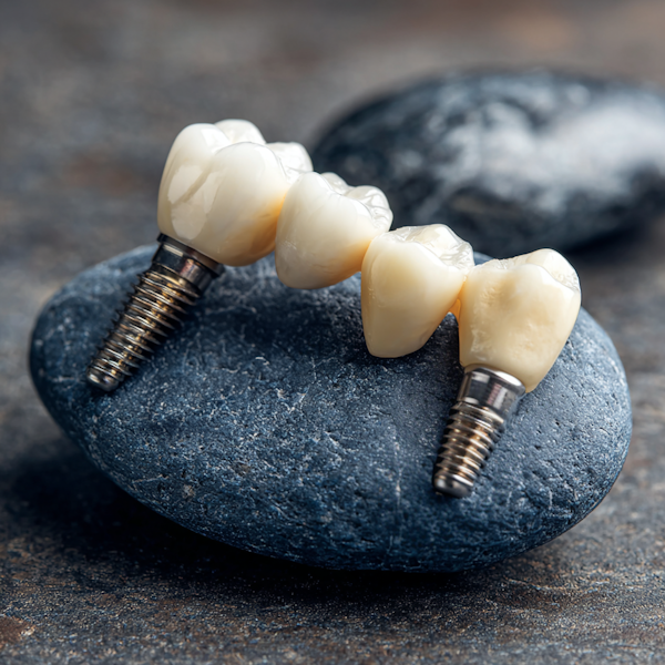 Implant-supported dental bridge