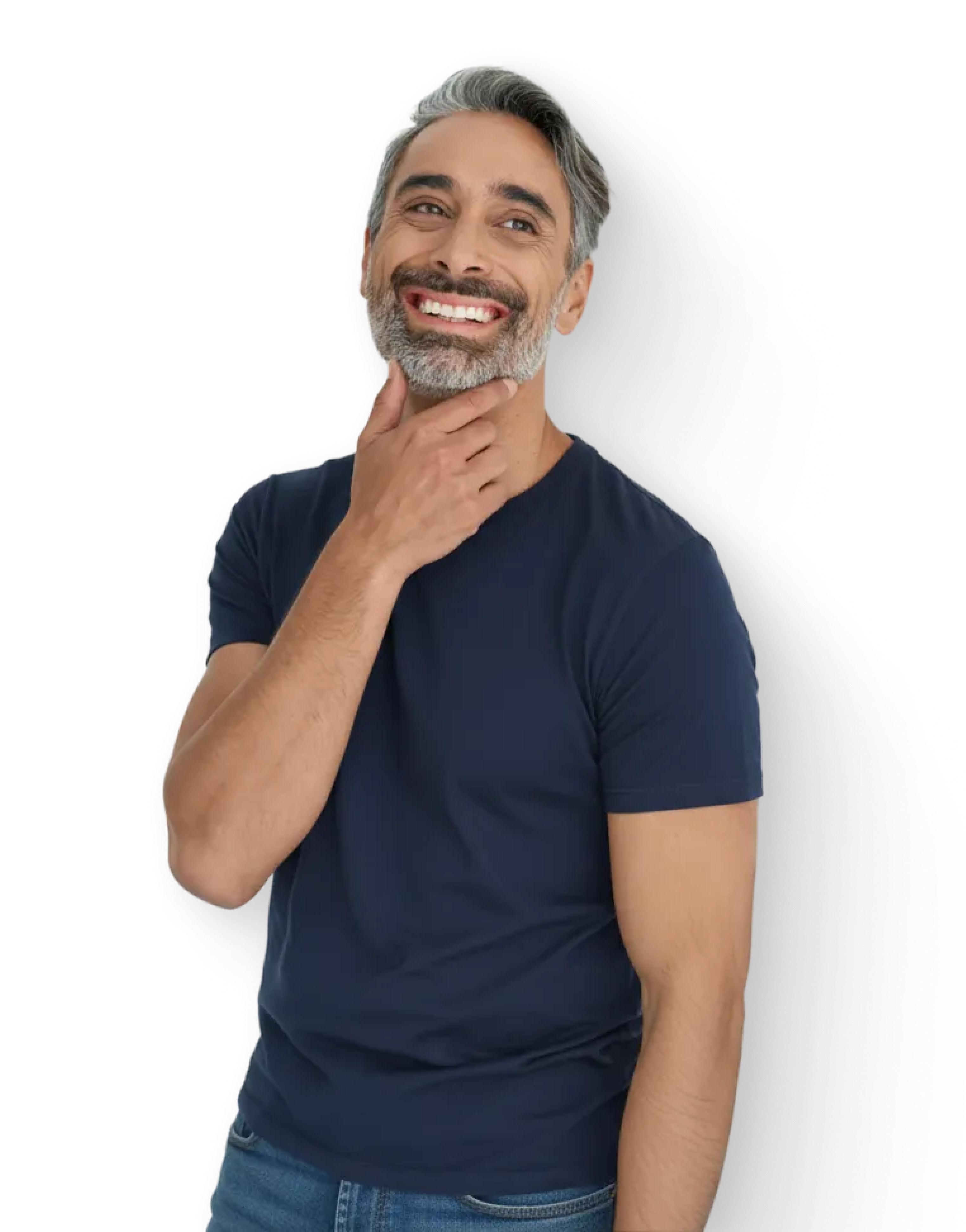 smiling man with beard