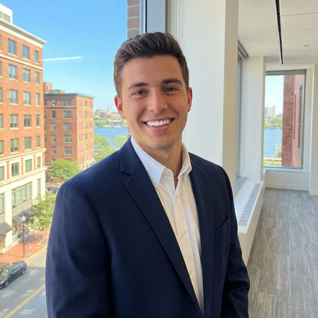 Young business professional smiling