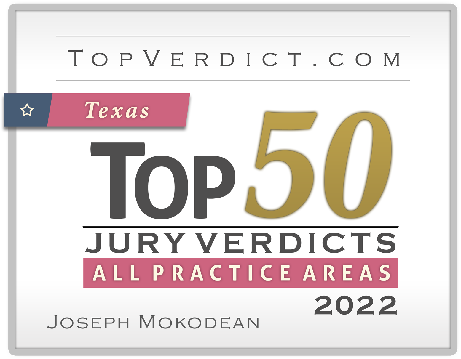 Texas Top 50 Jury Verdicts 2022