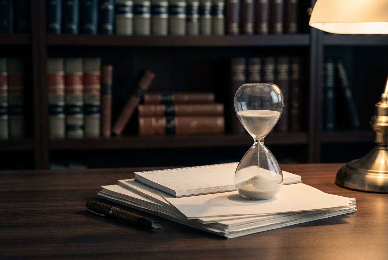 hourglass on table